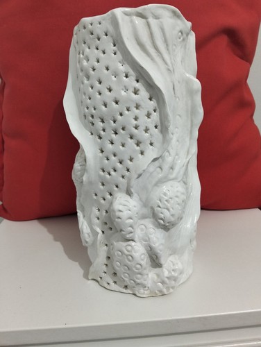 Vaso scultura bianco con - scultura,
