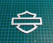 HARLEY DAVIDSON bar & shield targhette stampa 3D Logo in rilievo SILVER