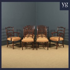 Antico set otto 8 sedie da