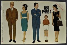 1963 NSU Prinz 4 Sedan Catalog Sales Brochure Nice Original 63