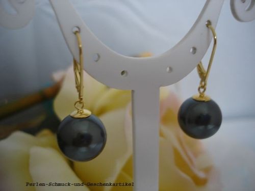 Orecchini verde nero - nero, di