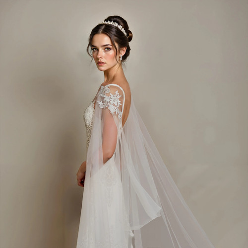 Mantello sposa tulle - da, in