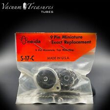Oneida S-17-C Noval Sockets 9 Pin Miniatura Top Mount - Made in USA NOS