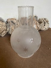 Globo in vetro opaco con decoro per Lampada vintage anni 70 , Rif. VR6