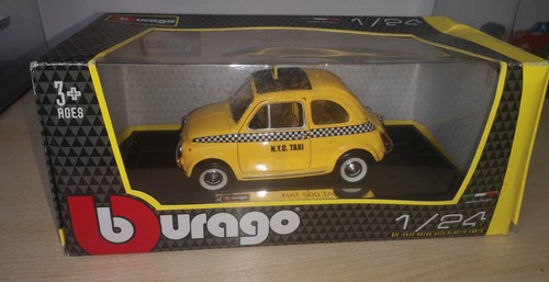 Burago fiat 500 taxi - burago,