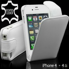 ? Custodia flip Apple iPhone 4 4S 4G custodia protettiva cover flip case originale bianca