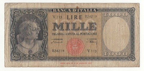 1000 lire italia - ornata, di