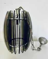 Lampadario Metallo Vetro Fumé “60 Design FontanArte 