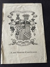 Exlibris araldico incisione di