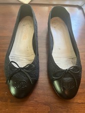 Ballerine Chanel nere maglia taglia 38,5
