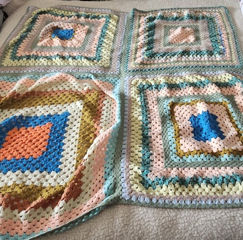 Coperta quadrata vintage della