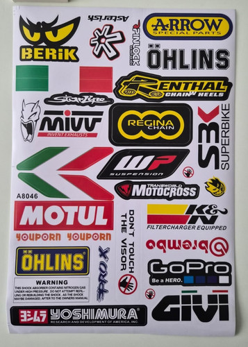 Foglio adesivi moto grafica - adesivi,