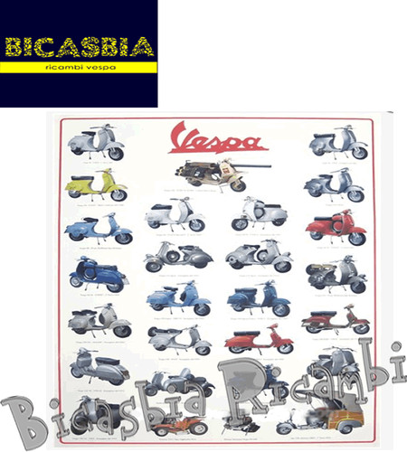 7262 poster vespa con - -,