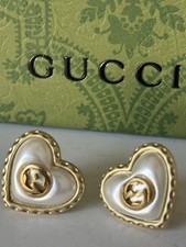Gucci Pearl Studs Gold