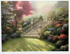 Thomas Kinkade STAIRWAY TO PARADISE litografia firmata a mano edizione limitata 25" x 34"