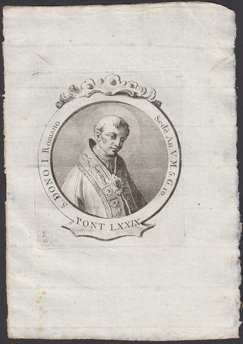 Stampa incisione papa - papa, s.