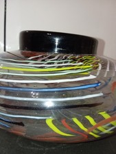 vaso Signoretto murano vetro sommerso Firmato Vintage 