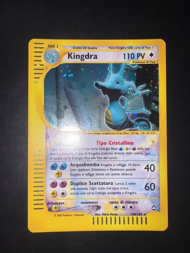Carta pokémon kingdra - kingdra, 148/147