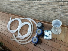 Pompe 3 pz (1x 25W e 2x 16W) filtri 5 pz tubi 4 pz per piscina usato ottime cond