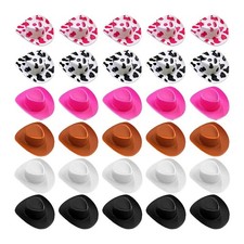 Accessori Decorazione Gioco Finta Cappelli Cowboy Piccoli per Artigianato 30pz G1X79914