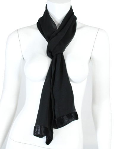 Sciarpa stola gucci nera seta - sciarpa,