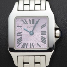 Orologio Santos de Cartier Demoiselle Quadrante Viola 20mm Acciaio 3140 EDIZIONE LIMITATA
