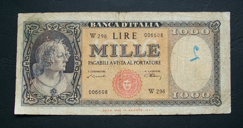 1000 lire ornata perle - lire,