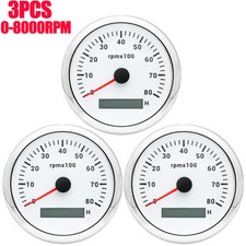 3PCS 85MM Tachimetro 0-8000RPM