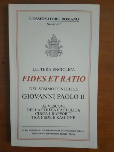 Lettera enciclica fides - -lettera,