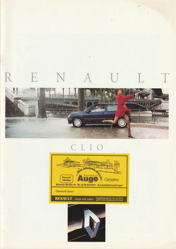 Brochure renault clio 92 - brochure, 08/92