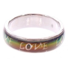Anello Dell umore che cambia colore con scritta LOVE AMORE 0KL3