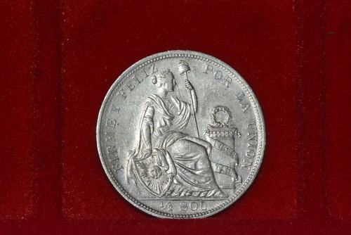 Perù moneta argento 1 2 - in, 1/2