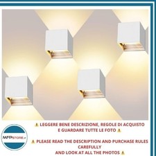 LEDMO 4 Pezzi 12W Lampada da Parete LED interno/esterno, Bianco caldo 3000K