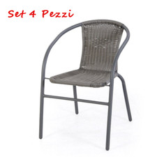 Sedia Rattan Grigio sedie da