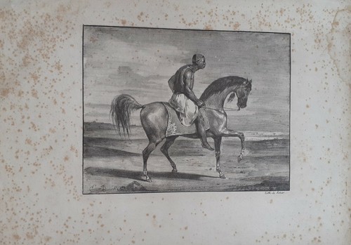 Antica stampa uomo di - antica, “uomo