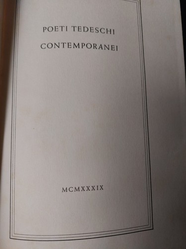 Poeti tedeschi contemporanei - ,