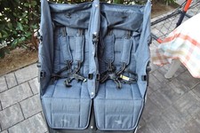 Passeggino gemellare Completo! Con culle e telo antipioggia Carrozzina gemelli