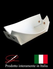 SVUOTATASCHE BARCHETTA VERA PELLE BIANCO DESIGN IDEA REGALO MADE IN ITALY