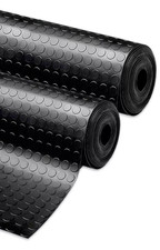 Tappeto Gomma Antiscivolo  H200 Copri Pavimento Bollato Pvc NERO-GRIGIO-