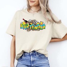 T-shirt barista barman pelle