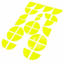 Emblema angoli giallo fluo per BMW M3 M5 E60 E61 F10 E90 E91 E93 E92 F30 M pacchetto