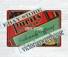 Insegna latta decorazione dessert nostalgica negozio caramelle gelato purezza