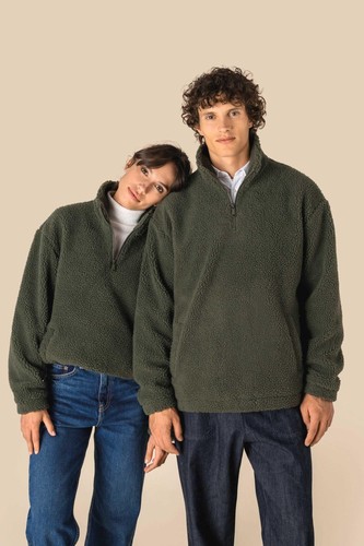 Felpa unisex materiale sherpa - felpa,