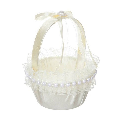 Cestino con pizzo - con,