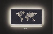 Applique Wofi  Led 26W  Tipo Mappa del Mondo grigio Scuro -LINDA 4556.01.50.9600