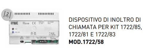 Urmet 1722 58a - 1722/58a, dispositivo