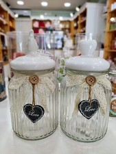 Barattoli in vetro con tappo in ceramica, leggere la descrizione 