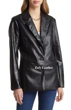 Blazer Nero 3D Embossed In