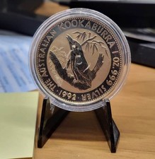 1992 AUSTRALIA KOOKABURRA argento silver 1 oz oncia 999