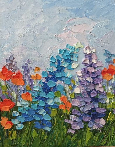 Quadro olio bluebonnet - olio,